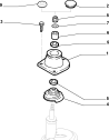 Śruba orginale mocujaca wkładkę z gory amortyzator przedni Doblo Fiat OE 46467980