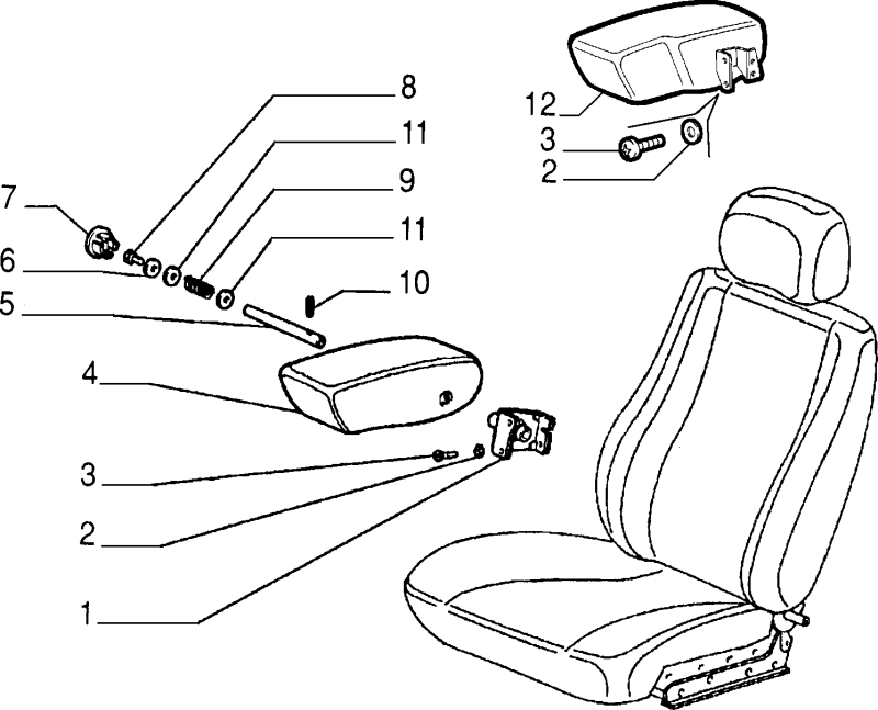 Sprężyna podłokietnik Croma Tempra Tipo Dedra Thema Fiat OE 82475398 82407777