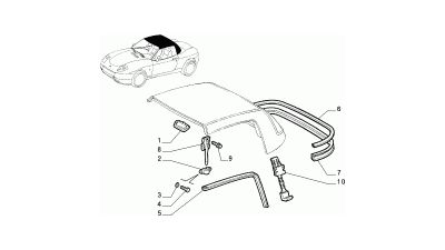 Uszczelka dachu Fiat BARCHETTA OE 47300163