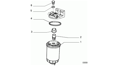 Prowadnica element motażu filtra paliwa Fiat OE 9944641