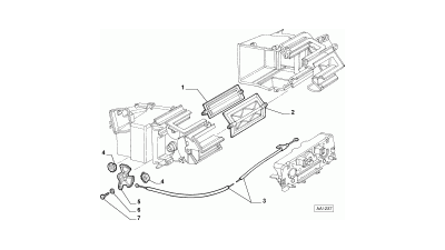 Zębatka napęd sterowania nagrzewnicy Fiat Seicento OE 46722582