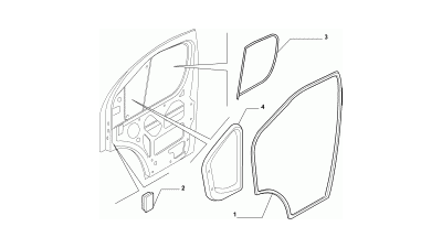 Nakładka ozdobna lewa wew okna Fiat Ducato 06- OE 735430306