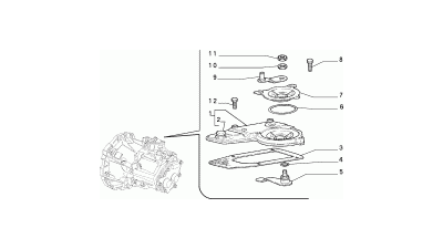 Dźwignia mocowanie skrzyni biegów Fiat Panda 91- OE 7732906