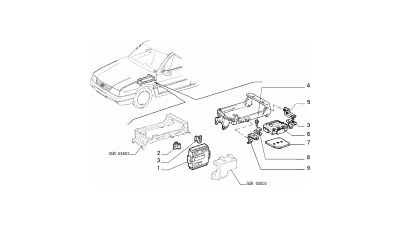 Wspornik skrzynki układ elektryczny bezpieczników Fiat Tipo 87- OE 7607785