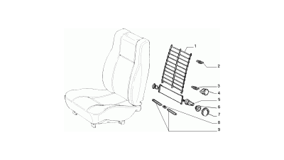 Wspornik oparcie siedzenia podpora Tipo Fiat OE 7643744